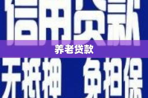 麻城养老贷款