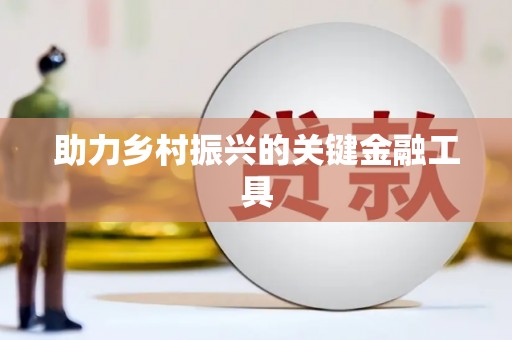武鸣助力乡村振兴的关键金融工具