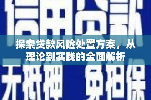 喜德探索贷款风险处置方案，从理论到实践的全面解析