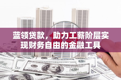 雾峰蓝领贷款，助力工薪阶层实现财务自由的金融工具