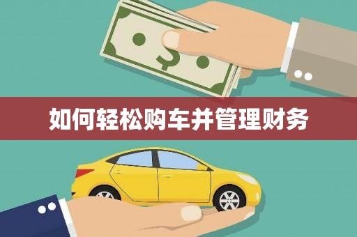 高树如何轻松购车并管理财务