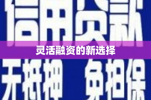 九江灵活融资的新选择