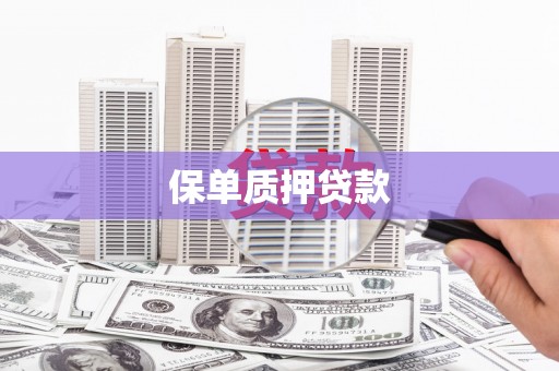 板桥保单质押贷款