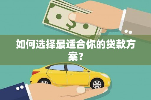 埔心如何选择最适合你的贷款方案？